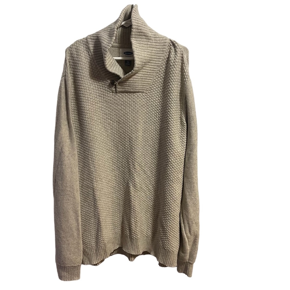 Men’s XXL Old Navy Cowl Neck Single button sweater like new